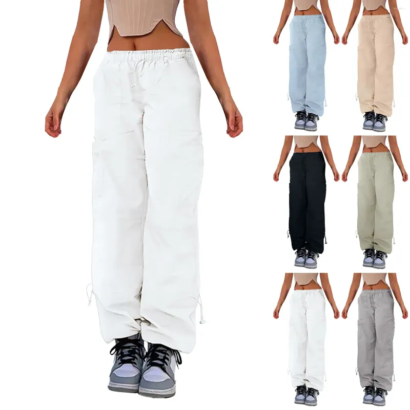 Pantaloni da donna primavera ed estate solido solido casual gamba bianca di cotone lino di lavoro da donna abiti aziendali