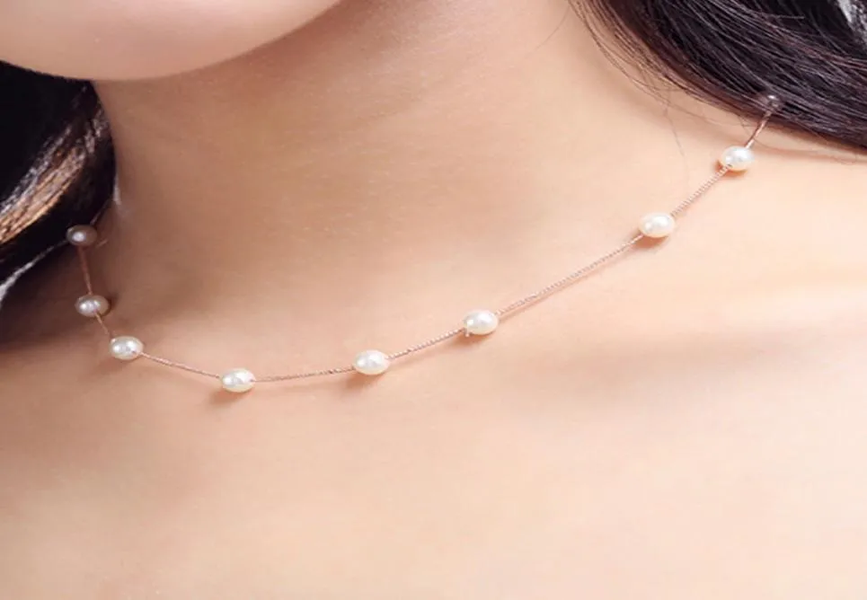 925 Sterling Silver Jewelry 6mm Shell Pearl Sweater Chain Necklace Woman Gifts for Lovers D1704359327