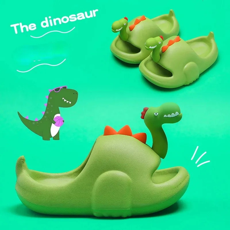 Dinozaur kapcie Summer Gruby podeszwy chłopcy Hal Eva Sofe Anti Slip Cartoon Girl
