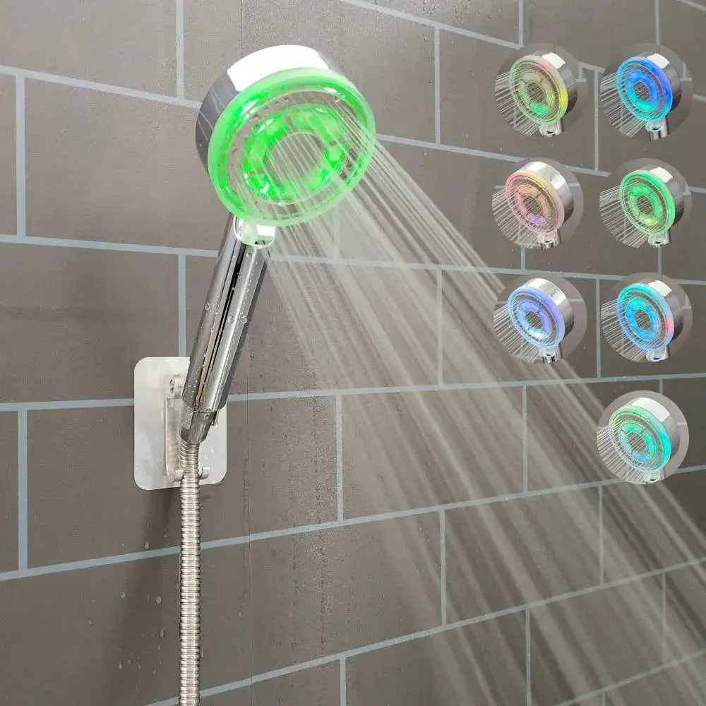 Deluxe 5-Mode Shower System - Color LED & Temp Sensor Included_voghion.com