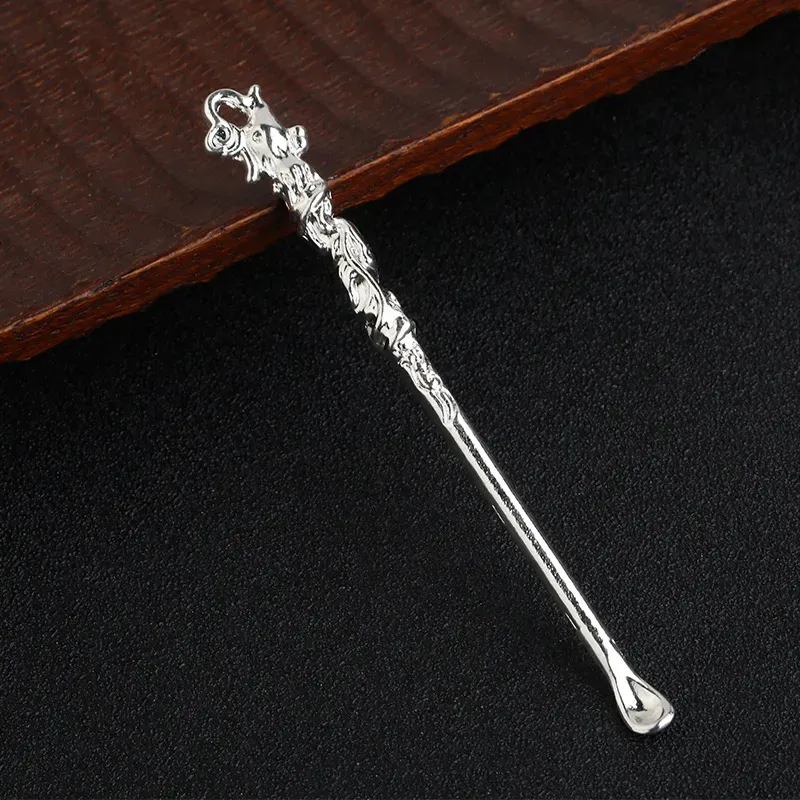 8 Styles Wax dabber tools atomizer tank metal 77mm jar smoking sexy girl woman mini dab tool stick spoon ear pick for dry herb with o ring titanium nail vape vaporizer