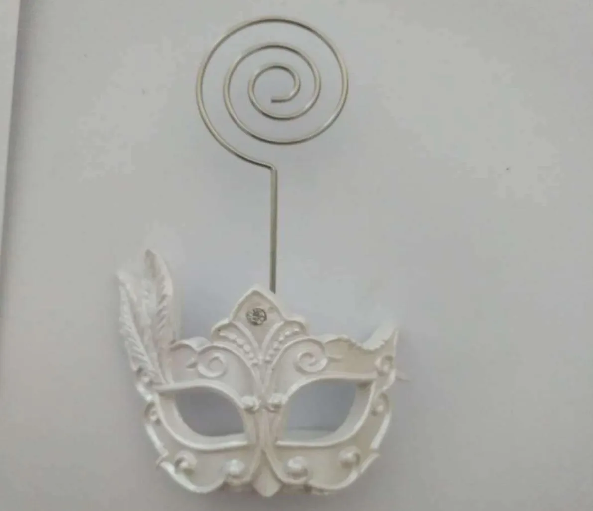 Mardi Gras Masked Theme Place Card Halter Name Card Clip Favours Hochzeit Gefallen Tischeinstellung Dekor997220