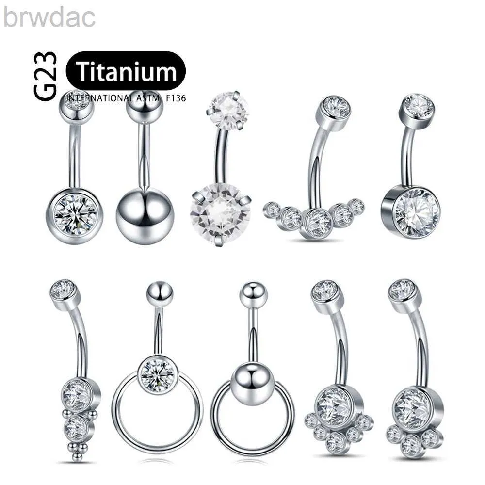 Połączenie pępka mvjk 1pc f136 Titanium Belly Button Pierścień pępka nombril przebijanie cz brzucha seksowna kobieca pierścień brzucha biżuteria Ombligo D240509