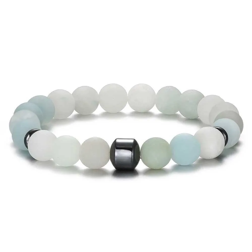 Kralenarmband 8mm Natuursteen Lava Tijgeroog Zwarte Onyx Matte Helende Kralen Bangle Stretch Charm Yoga Voor Vrouwen Mannen_voghion.com