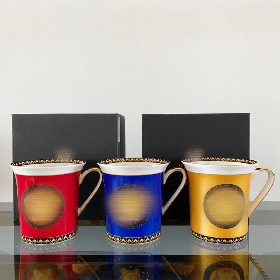 Luxury classic hand-painted Signage mugs coffee cup teacup high-quality bone china with gift box packaging for family friend Housewarmi 256o