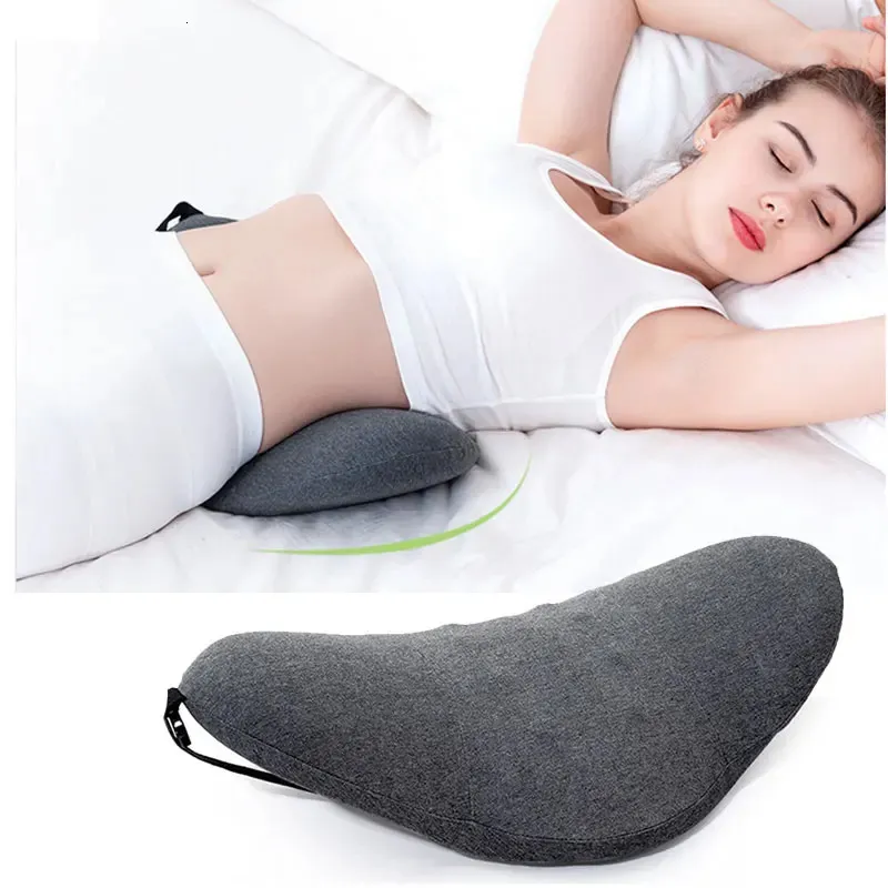 Memory Foam Lumbar Pillow Rolle Zwangere taille Pad Wasbare ondersteuning Backstest Mat Bed Kussen Afneembare rug 240508