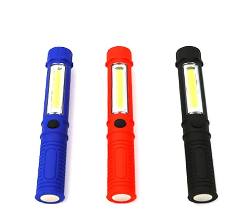 Outdoor LED Lighting Lanterna Working Maintenance Lamp Pen Shape Portable Flashlight Multifunctional Cob Light Magnet Power Saving3568098