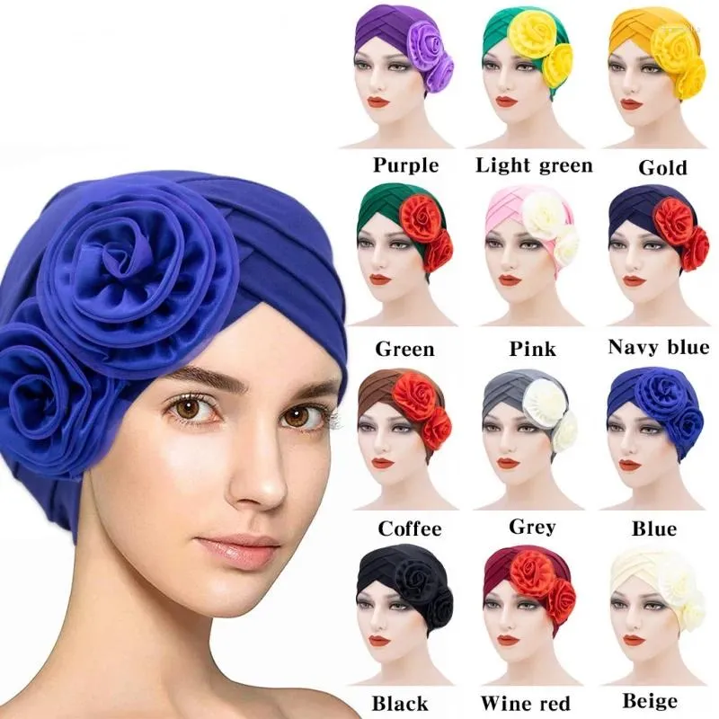 Berets Muslim Tam-O'-Shanter Women's Forehead Cross Plate Bead Caps Fashion Turban Factory Direct Sales