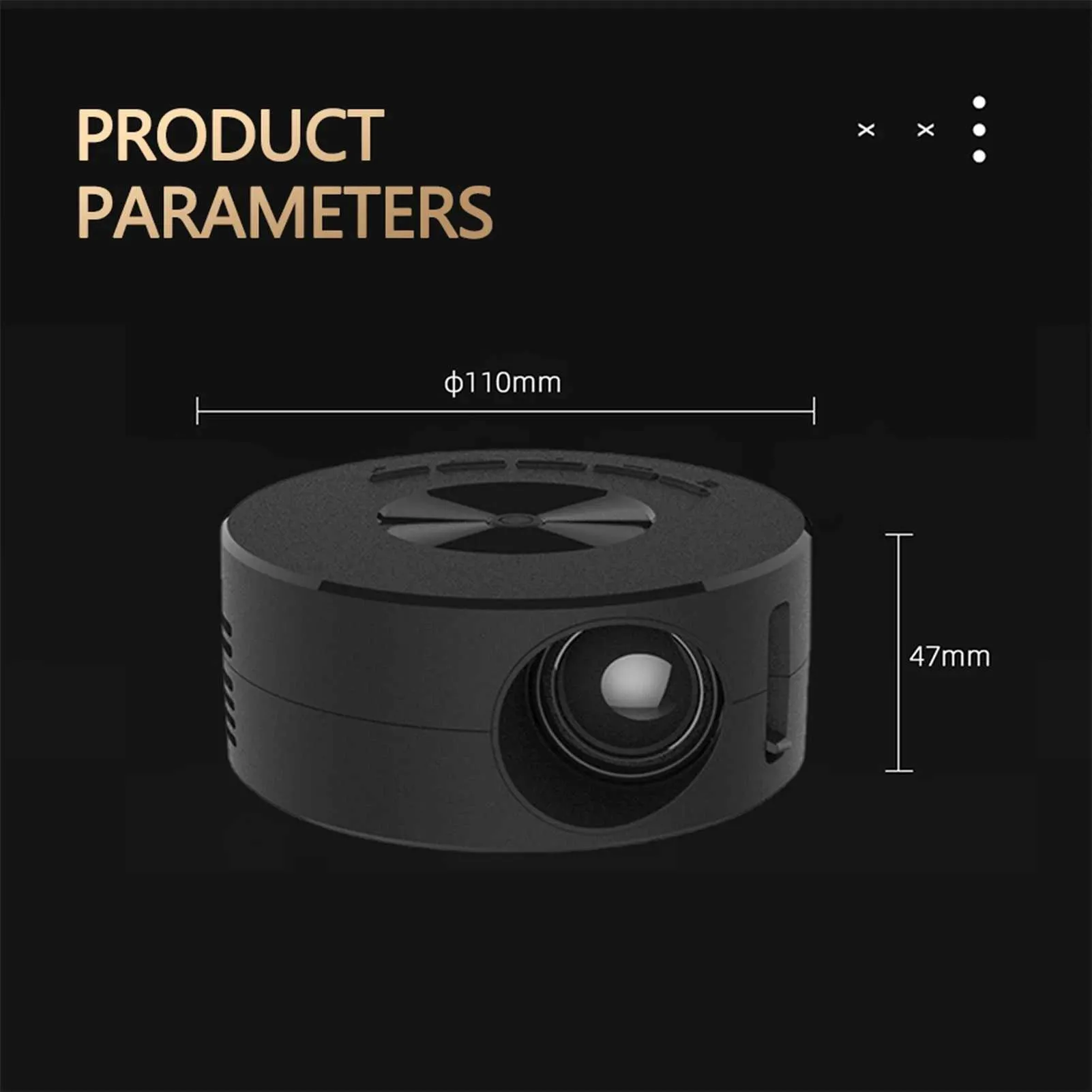 Projectoren Mini Home Video Projector met high-definition schermkwaliteit en multi-poortondersteuning voor externe batterij USB op mobiele telefoons J240509