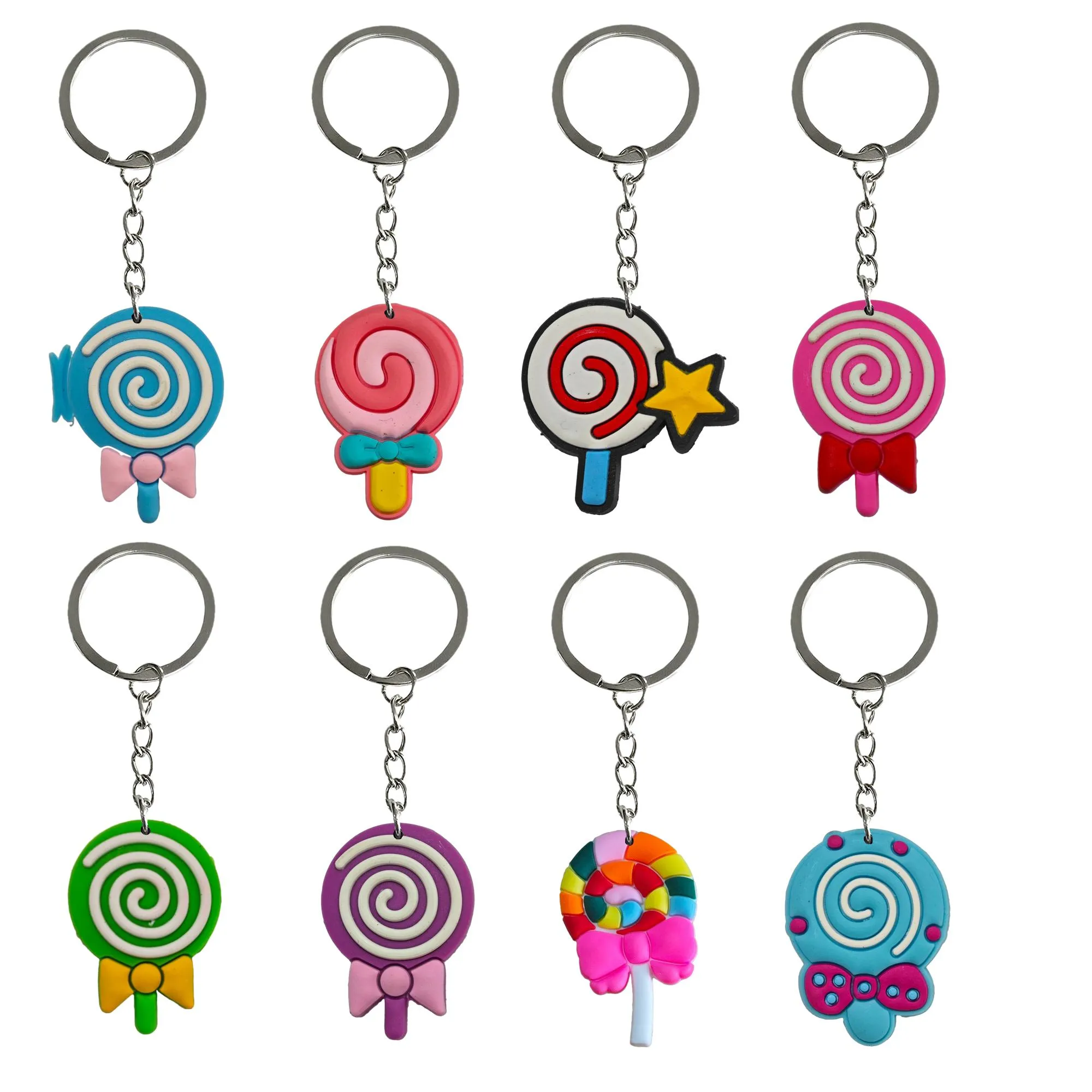 Neuheit Gegenstände Lollipop Schlüsselbund für Tags Goodie Bag Stuff -Weihnachtsgeschenke Keychains Mädchen und Urlaubszauber Keyring Geeignete Schule Otumi