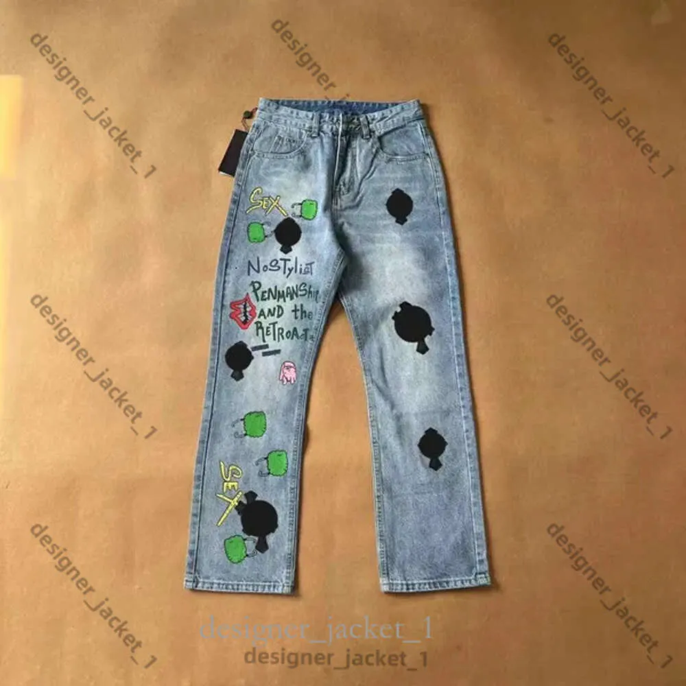 Designer JNCO Jeans jeans violet mens ksubi jeans vieux jeans lavés pantalon hétéro