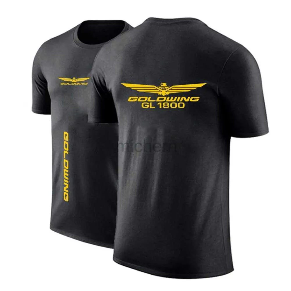 T-shirt maschili Goldwing GL1800 Stampa motociclistica Maglietta da uomo estivo Maglietta sciolta in cotone a maniche corta traspirante con manico a maniche corte comoda D240509