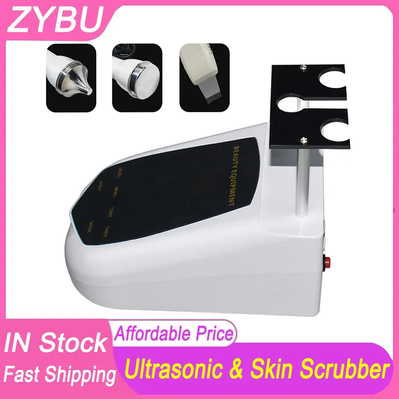 3in1 Krachtige ultrasone gezicht Skin Scrubber Blackhead Acne vlekken Verwijderen gezicht Peeling Schoner schoonheidszorg Spa Verjonging Heffen echografie Massager