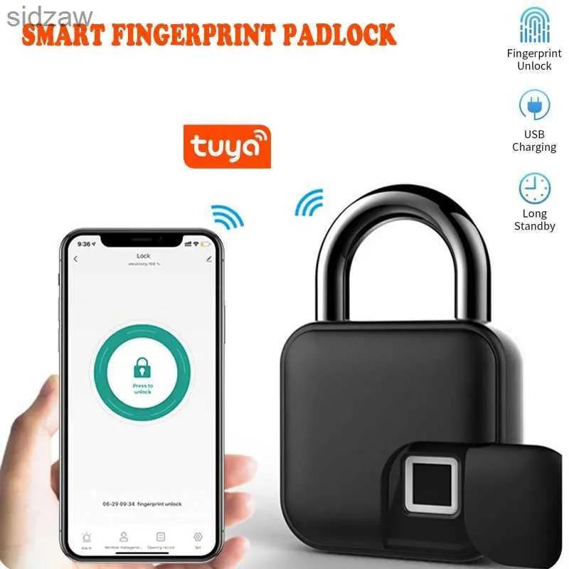 Lock Smart Lock DimpintPrint Paradlock Tuya Bluetooth Waterproof Intelligent Paradlock Armadiet Lock Lock Lock Antift Gaglie Blocco WX