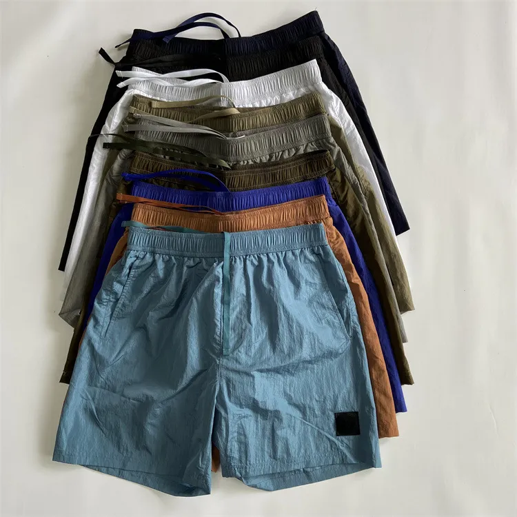 Klassische Männer Shorts locker sitzend schnell trocknendem Metall Nylon gefärbt Shorts Outdoor Casual 5 -Punkte Strandschwimmhose Hose si