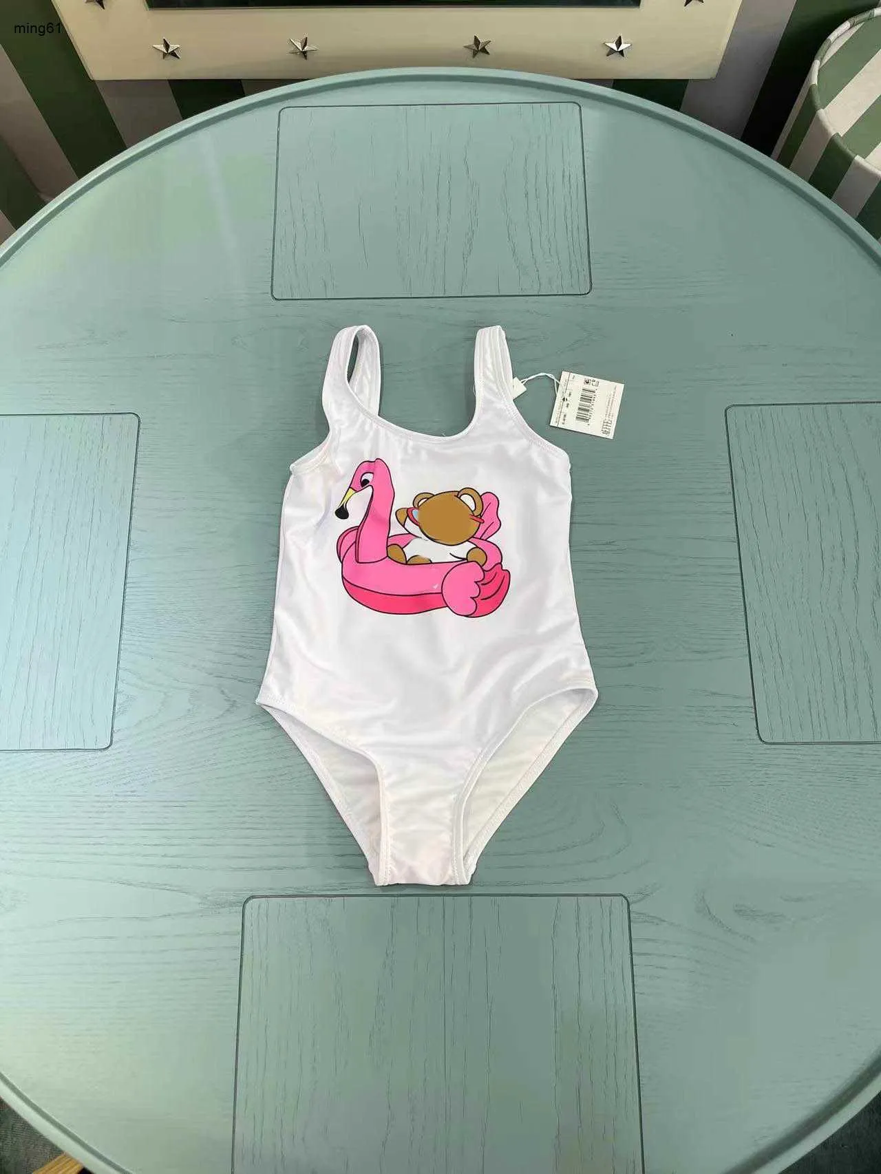 Brand Kids One-Pieces Swimsuit de maiô Padrões de carrinhos imprimindo meninas roupas de banho de banho 80-150 cm de verão biquínis de praia designer infantil moda de banho 24 a maio