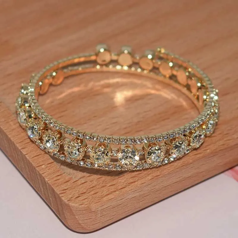 Bracelets de mariage Bracelet de cristal de mode pour femmes Braceuses de mariage à main
