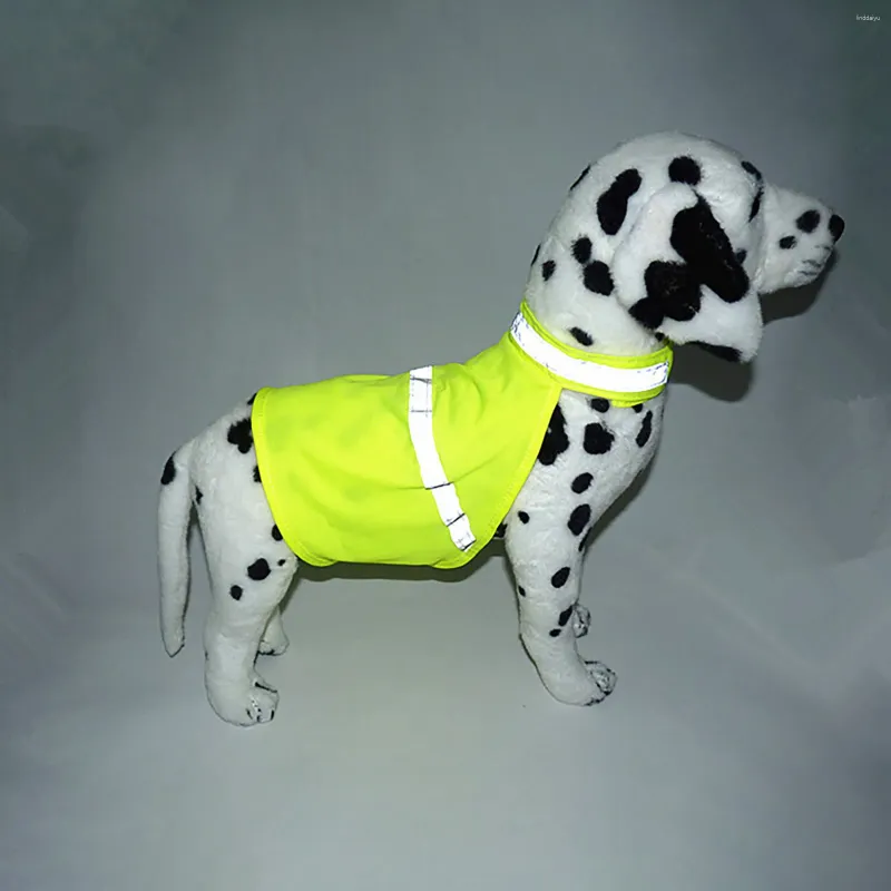 Colete refletivo de vestuário para cães mantêm cães seguros andando noite correndo alta visibilidade jaqueta animais de estimação roupas de cor fluorescente
