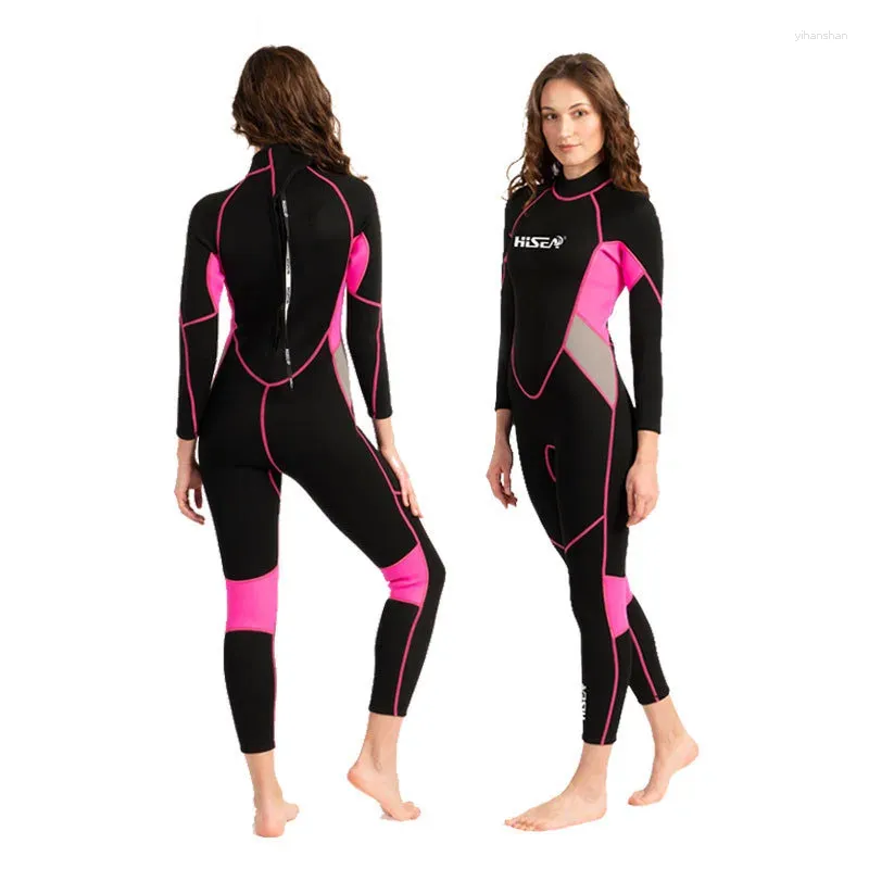 Kvinnors badkläder 3mm One Piece Wetsuits Pare's Long Sleeve Diving Suitlong For Water Sports Men Kvinnor Snorkling Surfing Swimming Suit