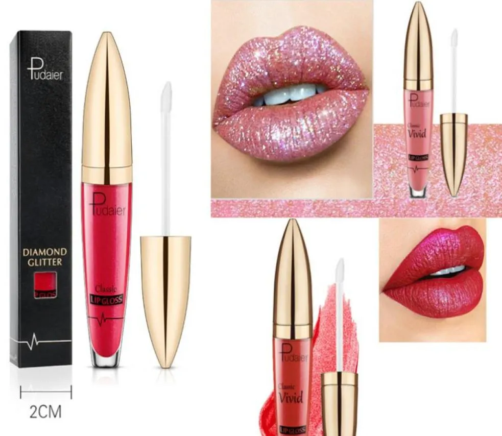 lip gloss 18 colors Pudaier Classic vivid lipgloss Pearlite color Matte Lipstick Lip gloss Kit Lip Cosmetics 18 Colors set makeup 1097640