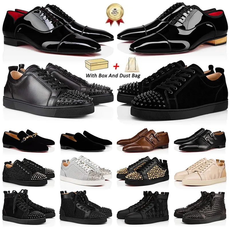 Christian Louboutin red bottom shoes men Loafers for Men Oxfords Patent Leather Shoes Formal Leather Wedding Party Shoes Formal Slip on Dress Shoe Plate-forme With Box【code ：L】