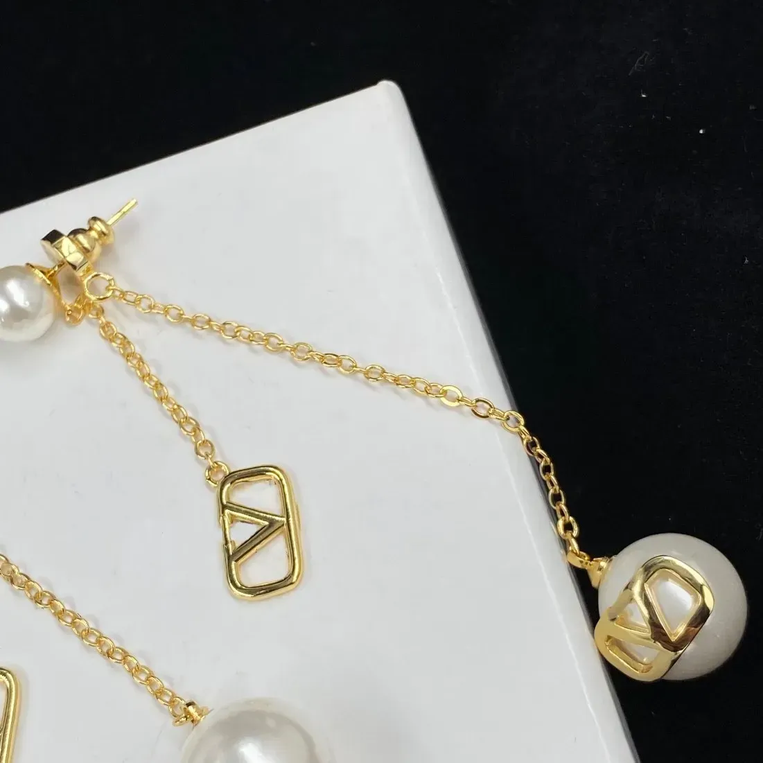earrings hypoallergenic pearl earrings simple fashion luxury brand designer women earrings high-end box