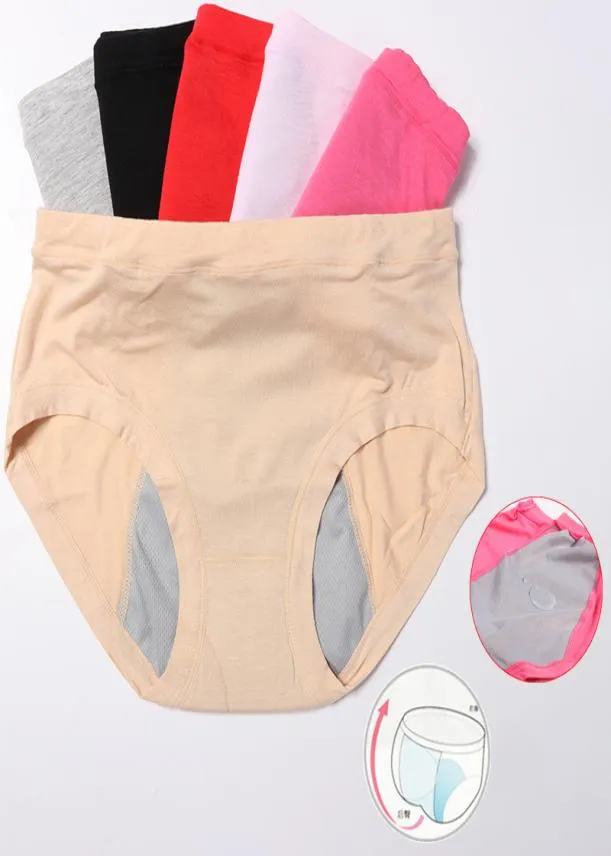 Siatka oddychająca odporność na majtki menstruacyjne spodnie fizjologiczne spodni Kobiety bielizna okres bawełny wodoodporne krótkie spodnie 8120913