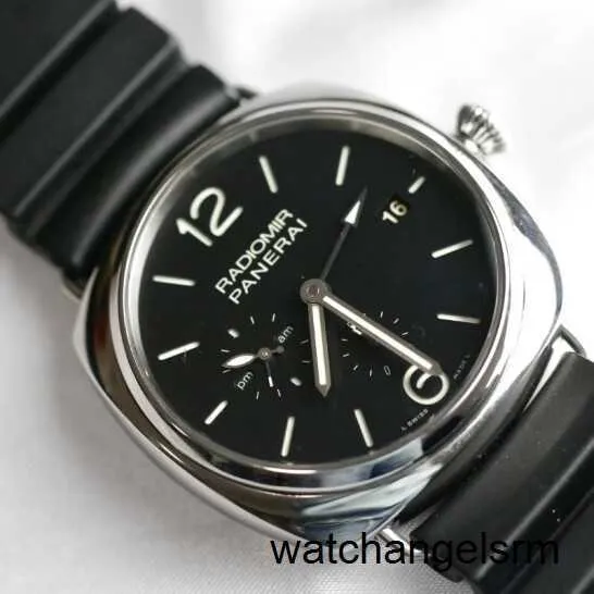 Pilot Wrist Watch Panerai Radiomir Series Mécanique Calendrier Swiss Watch Shows Men de luxe Men de luxe 47 mm Disque noir Pam00323