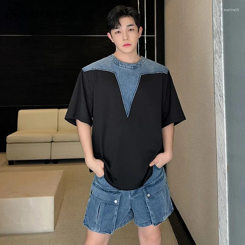 Traccetti da uomo Luzhen Denim Spiring Design alla moda Trendy Short Shorted camicie a due pezzi Set a due pezzi Street Korean Street Shorts Shorts LZ3444