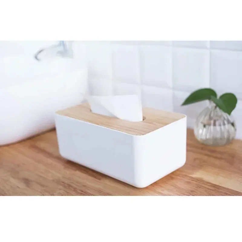 Porta tissutale in legno in plastica in plastica Box di tessuto domestico scatola fatti di tessuto in scatola mobili mobili decorazioni la casa