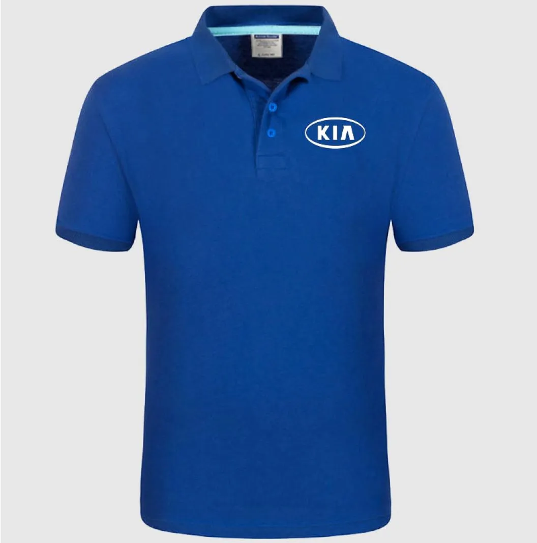 Kia Logo Polo Shirt Men Summer Short Short Short Shirt Cotton Spring Cashing Men039S Polos3146927