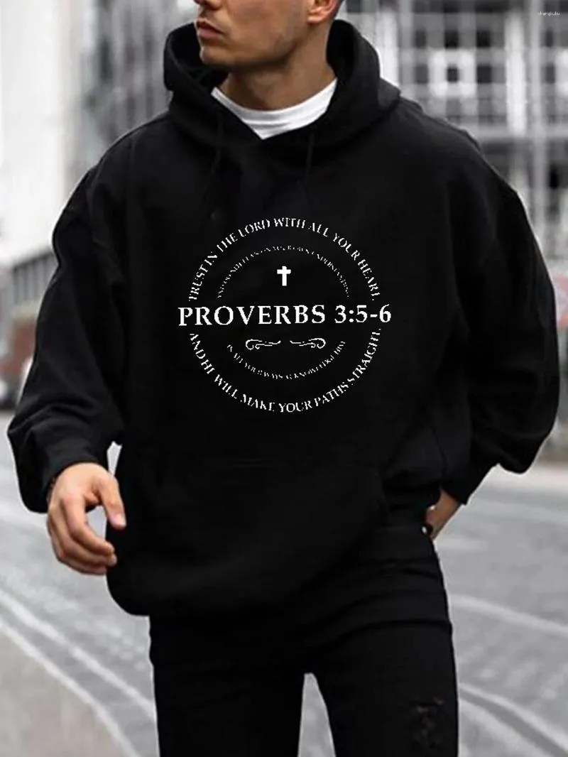 Sweat à capuche pour hommes Christian Cross Imprimer cool pour hommes Casual Graphic Design Pullover Hooded
