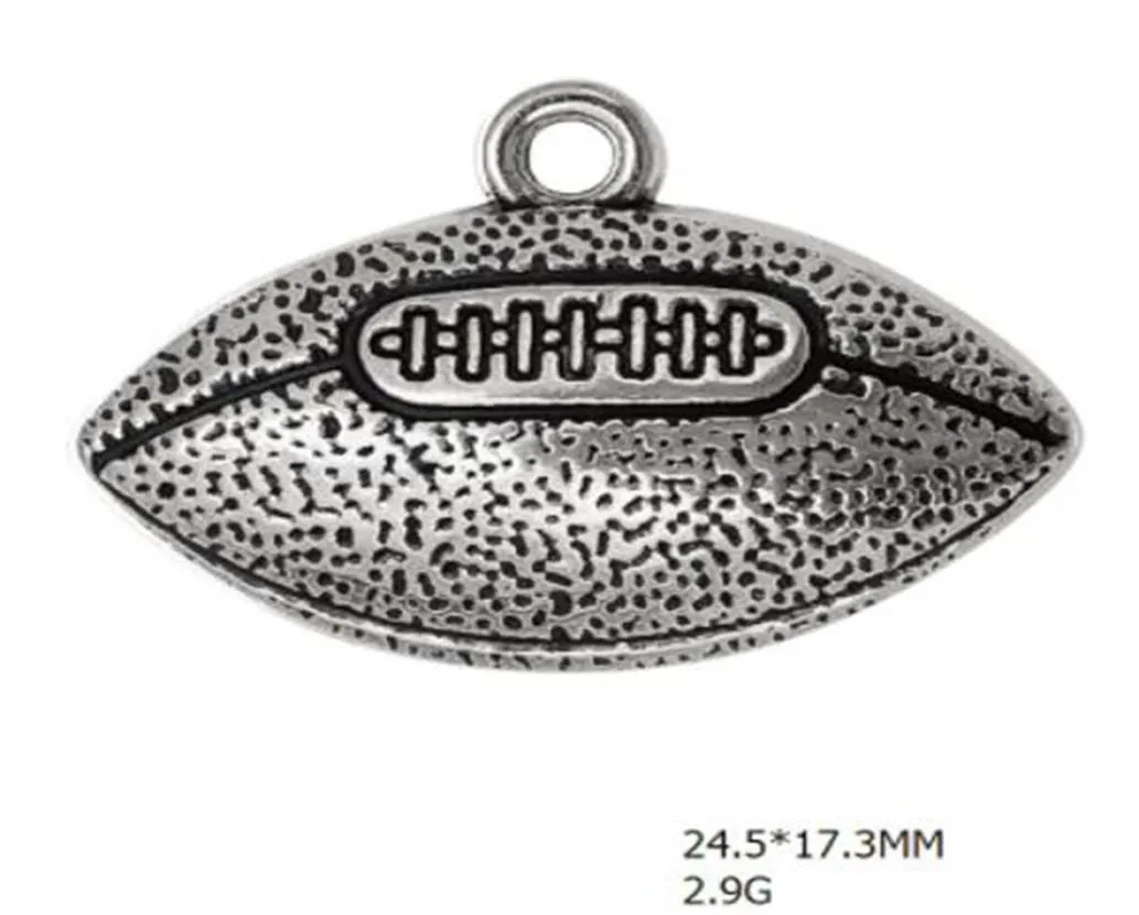 I ciondoli per tipi di sport di calcio 2D si trovano gioielli con accessorio antico argento 4179493