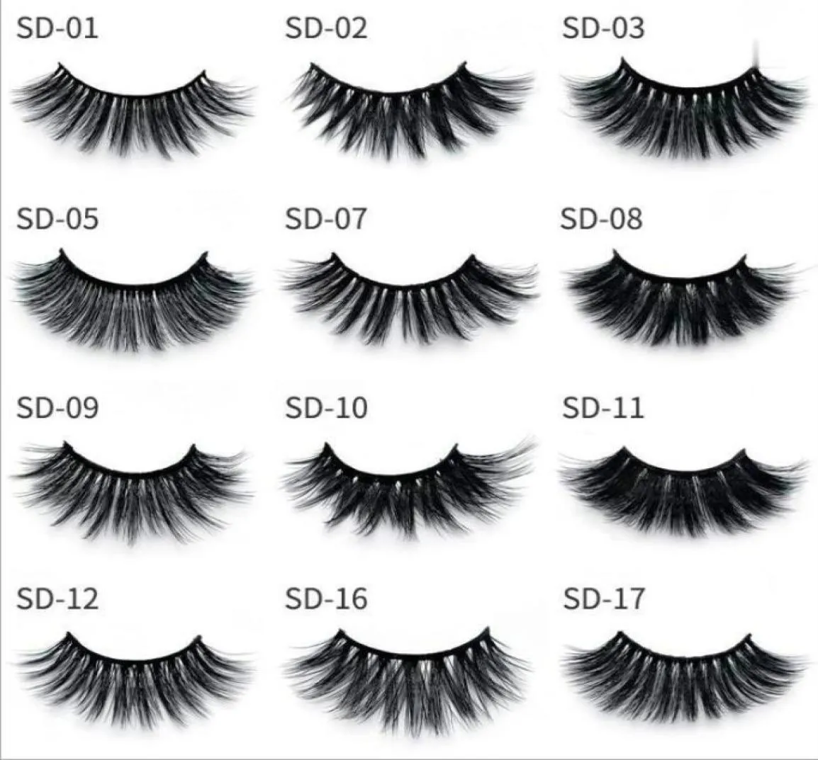 Beauty Multistyles Eyelashes Selling 20 Style False Mink Lashes Natural Long Set Faux Cils Bulk Makeup Whole Lashes3290259
