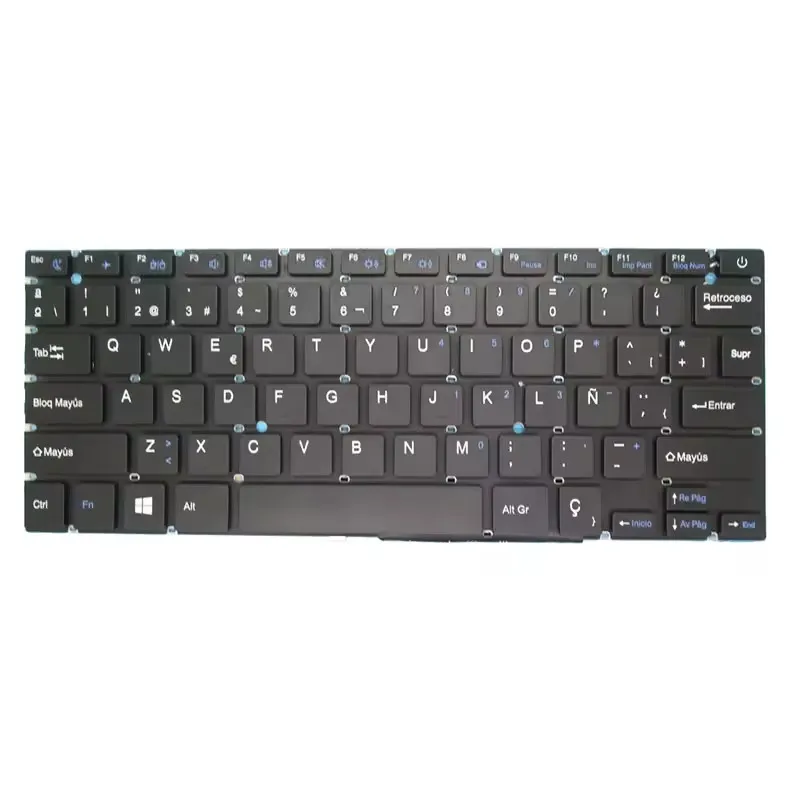 Teclado de laptop para fusion5 lapbook t90b+ pro preto sem quadro espanhol sp