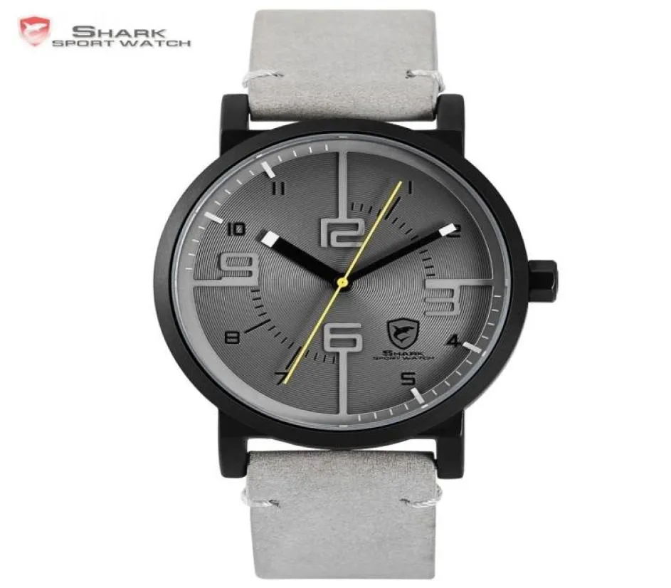 バハマはスポーツ時計を見た灰色のレロギオ・マスキュリノシンプルな3Dスペシャルロングハンドメン男性クォーツレザーバンドClocksh571 Y2604075