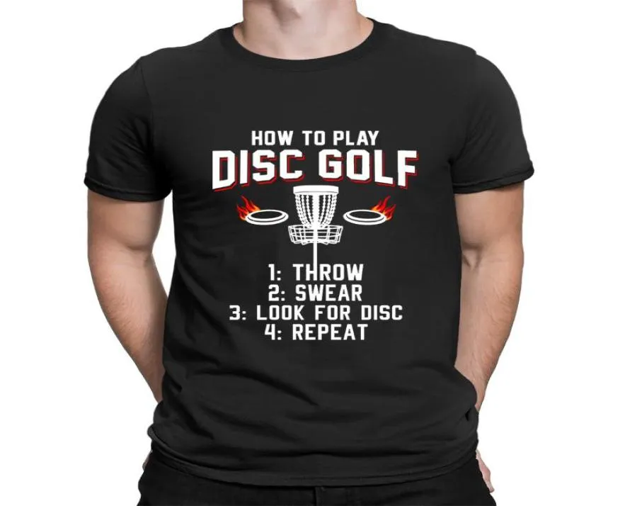 MEN039S Tshirts Негабаритная футболка диск Disc Golf, как смешное с коротким рукавом качественное качество хлопка новинка Teemen039s8751361
