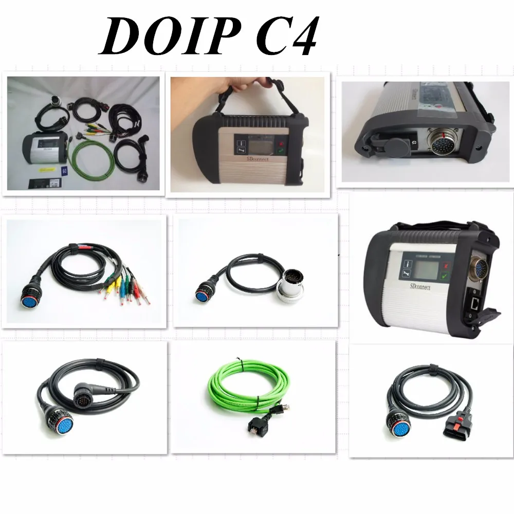 MB SD C4 Plus Star Diagnosis Support Doip for Cars and Trucks with Free Dts Monaco & Vediamo