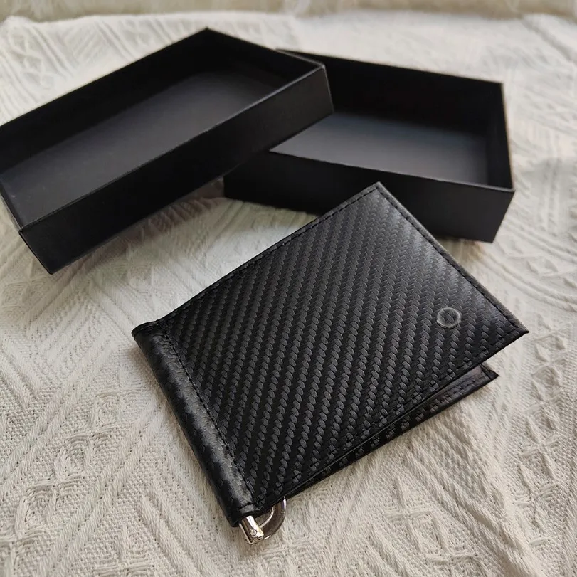 Designerkortshållare Luxury Credit Wallet Italian Leather Tote Bag Thin Business Case Portfolio Men Pocket Purse kommer med Box 247F