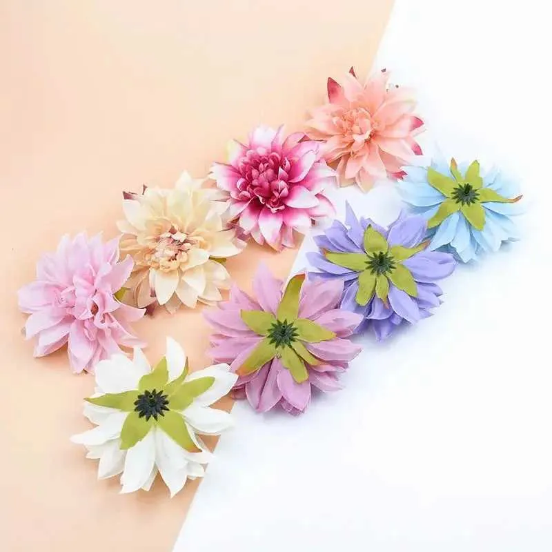Fleurs décoratives couronnes 5 pièces Produits ménagers Silk Gerbera mariage accessoires de mariée Alite des accessoires de décoration de la maison Fleurs artificielles