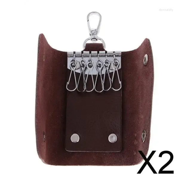 Keychains 2x Fashion en cuir clé Pack Pack Halder Hook Crochet Sac de cadenas de taille