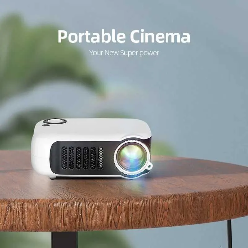 Proiettori A2000 Mini proiettore portatile LED Video Proiettore Home Theater 1080p Game Laser Beam 4K Movie Smart TV Box attraverso HD Port J240509