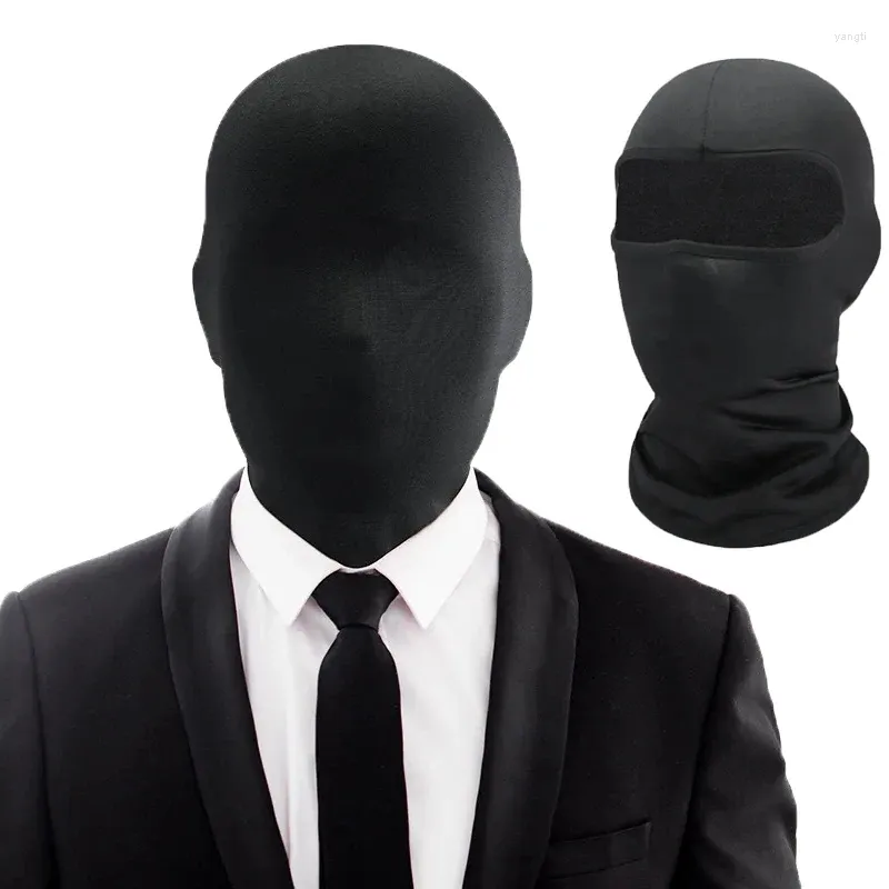 Basker svart full ansiktsmask inget hål pullover cap huvud täcker kvinnor män armé taktisk cs balaclava motorcykel skidhalloween gåva