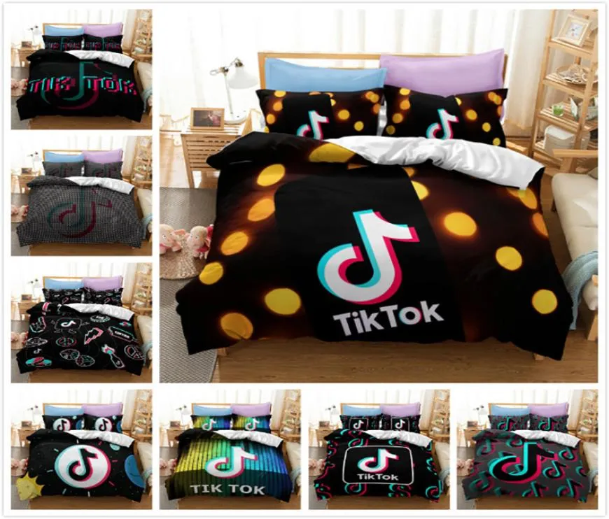 Ensemble de literie d'anime Tiktok 3d HD Print Coupue Cover Set 220x240 Couvertures nordiques pour lit adulte 135 chambres Set Queen King Home Decor C06956654