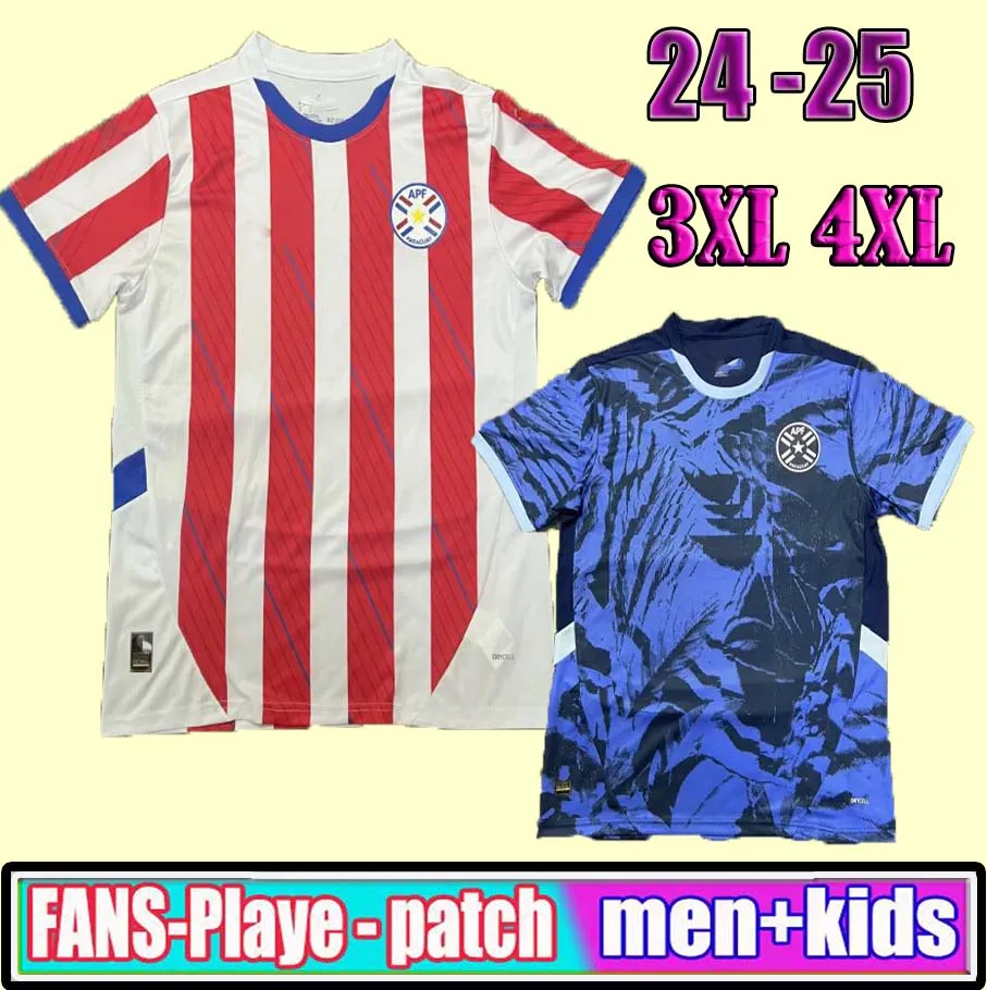 2024 Jersey de football paraguay 2024 2025 Copa America Camisa Home Away Football Shirt Taille S-4XL