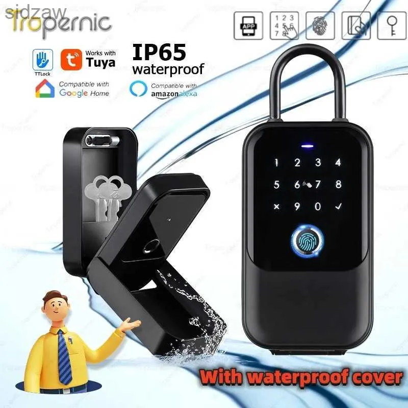 Smart Lock wasserdichte Abdeckung Security Tuya/TTlock Code Fingerabdruck Bluetooth WiFi Smart Kaste Anwendung Remote Wandmontage Kombinationstür Schloss WX WX