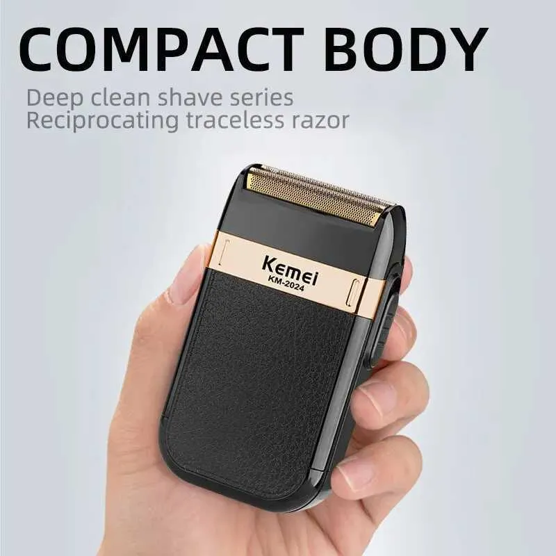 Razors Blades Kemei-2024 Professional Electric Shaver Mens Barber Supplies Hair and Beard Tradmnless Charging Q240508