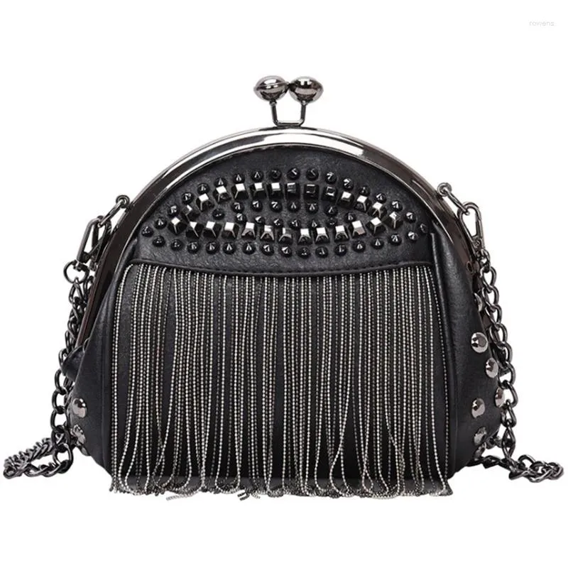 Sac de luxe sacs à main pour femmes sacs de style punk chaînes épaules dames petits rivets