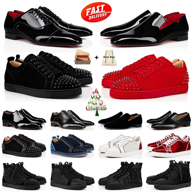 Christian Louboutin red bottom shoes men Loafers for Men Oxfords Patent Leather Shoes Formal Leather Wedding Party Shoes Formal Slip on Dress Shoe Plate-forme With Box【code ：L】