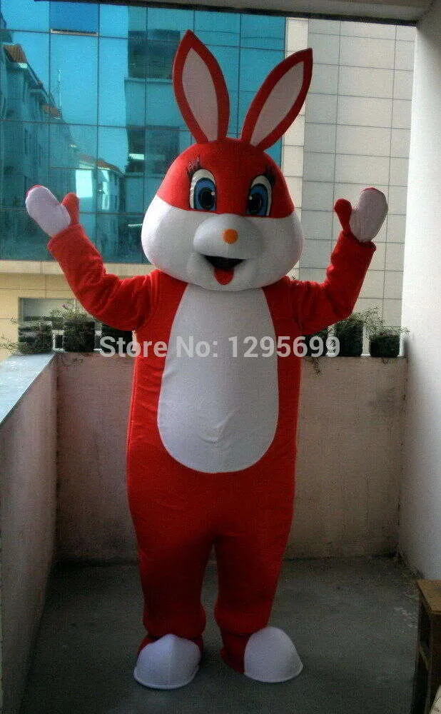 Mascot Costumes Adult Easter Rabbit Mascot Costume Halloween Christmas Dress Full Body Performance Props